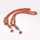 Buddhist Jewelry Natural Tibetan Agate Beaded Necklaces NJEW-F131-19-1