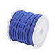 3x1.5 mm bleu faux plat daim cordon X-LW-R003-55-2