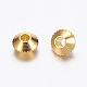 真鍮製スペーサービーズ  双円錐形  ゴールドカラー  直径約4mm  穴：1mm X-EC008-G-2