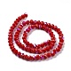 Electroplate Opaque Solid Color Glass Beads Strands EGLA-A034-P1mm-L04-2