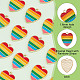 Nbeads 30 pezzo di ciondoli a forma di cuore arcobaleno ENAM-NB0001-92-4