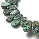 Brins de perles synthétiques turquoise africaine (jaspe) G-B064-B50-4