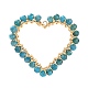 Heart Natural Faceted Apatite Pendants PALLOY-JF00511-04-1