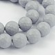 Faceted Round Shell Pearl Bead Strands BSHE-J012-8mm-02-1