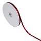 片面ソリッドカラーサテンリボン  結婚式用のクリスマスリボン  ギフト包装  弓製作  暗赤色  2/8インチ（6~7mm）  約100ヤード/ロール（91.44メートル/ロール） SRIB-S052-6mm-033-1