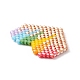 Regenbogenfarbe Stolz Flagge handgefertigte japanische Saatperlen SEED-CP00017-5