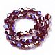 Chapelets de perles en verre électroplaqué EGLA-Q118-8mm-B21-2