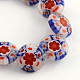 Handmade Millefiori Glass Beads Strands LK-R004-01E-1