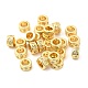 Brass Micro Pave Cubic Zirconia European Beads KK-I705-15G-3
