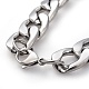 Men's 304 Stainless Steel Curb Chain Bracelets BJEW-G618-01P-3