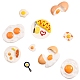 10 Uds 10 colgantes de huevo frito de estilo para hacer joyas diy kit de búsqueda DIY-SZ0005-84-1