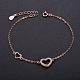 Серебряные браслеты Shegrace с сердечками из стерлингового серебра 925 пробы JB185A-2