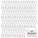 Beebeecraft 1 Box 100Pcs Curved Tube Beads Sterling Silver Plated S Shape Long Twist Spacer Beads Link Connector for Jewelry Making Charms Accessories 25mm KK-BBC0010-72-1