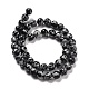 Synthetic Snowflake Obsidian Beads Strands G-E568-03A-2
