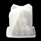 Diy 3d ハロウィンスカルピラミッドキャンドル食品グレードのシリコーン金型  香りのよいキャンドル作りに  ホワイト  9x9x8cm  内径：7.25x7x6.45のCM SIMO-B007-01-3