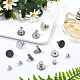 Nbeads 12 Sets 2 Style Iron & Zinc Alloy Button Pins for Jeans BUTT-NB0001-39-2