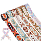 WADORN 6 Colors Flat Embroidery Rhombus Polyester Ribbons OCOR-WR0001-14-1