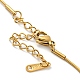 Placage ionique (ip) 304 collier pendentif coeur en acier inoxydable avec chaînes serpent rondes pour femme NJEW-G085-13G-3