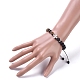 Natural Lava Rock & Tiger Eye Beads Adjustable Braided Bracelets BJEW-JB04987-02-4
