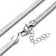 Unisex 304 Stainless Steel Herringbone Chain Necklaces NJEW-O119-01B-P-1