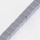 Electroplate Non-magnetic Synthetic Hematite Beads Strands G-J170A-3x3mm-01-3