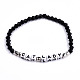 Bracelets extensibles en perles de verre bicône à facettes BJEW-T016-02A-1