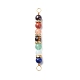 7 charms per connettori avvolti in filo di rame con gemme miste di chakra PALLOY-JF01900-02-2