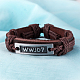 Bracelets de cordon en cuir à la mode unisexe BJEW-BB15515-A-8