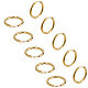 Unicraftale золотые маленькие серьги-кольца для женщин и мужчин 6 пара 18 мм гипоаллергенная серьга из нержавеющей стали серьги-кольца 1x0.7 мм маленькие серьги-кольца набор компонентов шнуров STAS-UN0002-60G-09-1