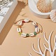 Natürliche geflochtene Perlenarmbänder aus Kaurimuscheln und Glassamenblumen für Frauen BJEW-TA00206-2