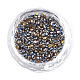 Perles de rocaille en verre plaqué SEED-S016-07-2