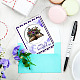 GLOBLELAND Vintage Books Clear Stamps Retro Books Butterfly Flowers Decorative Clear Stamps Silicone Stamps for Card Making and Photo Album Decor Decoration and DIY Scrapbooking DIY-WH0448-0299-4