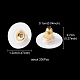 Brass Bullet Clutch Earring Backs with Pad KK-YW0001-68G-4