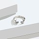 925 кольцо-манжета из серебра [925] пробы с родиевым покрытием RJEW-BB67012-5