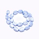 Chapelets de perles en agate avec dentelle bleue naturelle G-O170-20B-2