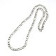 Modische matte 304 Edelstahl Figaro-Kette Halsketten für Männer STAS-A028-N017MP-1