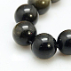Natural Golden Sheen Obsidian Beads Strands G-C076-12mm-5-1
