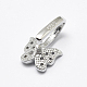 Rhodium Plated 925 Sterling Silver Micro Pave Cubic Zirconia Pendant Bails X-STER-P034-13P-3