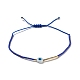 Bracelet réglable en perles tressées avec mot de passe mauvais œil ZW2937-03-1