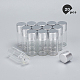 Benecreatガラスビーズ容器  アルミ蓋付き  使い捨てプラスチックホールピペット  ミニ透明プラスチックファネルホッパー  銀  2.15x5.2cm  26個/箱 CON-BC0001-50-6