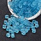 Cube Transparent Colours Round Hole Glass Seed Beads SEED-I007-4-1
