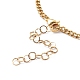 Pulsera de eslabones de perlas de vidrio con 304 cadena de eslabones de acero inoxidable para mujer BJEW-JB08708-6