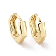 Brass Hexagon Hinged Hoop Earrings for Women EJEW-P206-11G-1