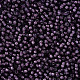 12/0グレードの丸いガラスシードビーズ  透明インサイドカラー  紫色のメディア  2x1.5mm  穴：0.7mm  約48500個/ポンド SEED-N001-D-11/218-2