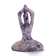 Decoraciones de diosa de yoga de jade lila natural DJEW-F013-02B-3