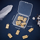 SUNNYCLUE 1 Box 12Pcs 12 Style Real 18K Gold Plated Brass Charms Micro Pave Tarot Card Charms for jewellery Making Cubic Zirconia Tarot Charm King Queen Sun Earrings Necklace Suppliues Adult Craft KK-SC0003-01-7