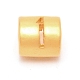 合金ビーズ  中空の番号の列  ゴールドカラー  NUM。1  6.5x6mm  穴：3.3mm FIND-TAC0002-013-01-1