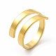 Chapado en iones (ip) 304 anillo de puño abierto rectangular de acero inoxidable para mujer RJEW-B027-28G-1
