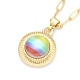 Collar del orgullo del color del arco iris NJEW-H160-02G-1