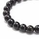 Bracelet extensible perles rondes en bois naturel et pierres naturelles et synthétiques mélangées BJEW-JB07164-7